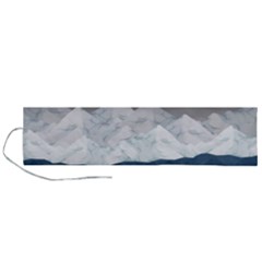 Snow Mountains Sea Sun Landscape Roll Up Canvas Pencil Holder (l) by Wegoenart