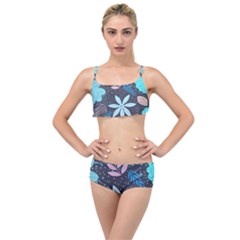 Pattern Nature Color Banner Modern Layered Top Bikini Set