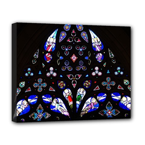 Barcelona Cathedral Spain Stained Glass Deluxe Canvas 20  X 16  (stretched) by Wegoenart