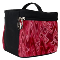 Background Abstract Surface Red Make Up Travel Bag (small) by Wegoenart