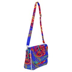 Poppies Shoulder Bag With Back Zipper