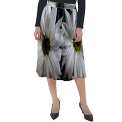 Daisies Classic Velour Midi Skirt  by bestdesignintheworld