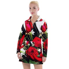 Roses 1 1 Women s Long Sleeve Casual Dress by bestdesignintheworld