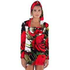 Roses 1 1 Long Sleeve Hooded T-shirt by bestdesignintheworld