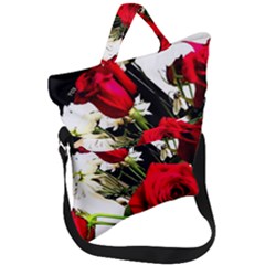 Roses 1 1 Fold Over Handle Tote Bag by bestdesignintheworld
