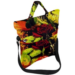 Flowers 1 1 Fold Over Handle Tote Bag by bestdesignintheworld