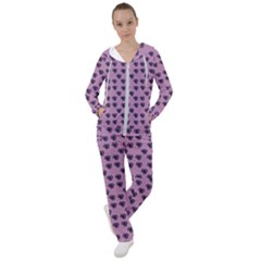 Pansies Pink Pattern Women s Tracksuit by snowwhitegirl