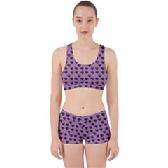 Pansies Pink Pattern Work It Out Gym Set by snowwhitegirl