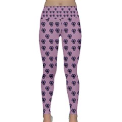 Pansies Pink Pattern Lightweight Velour Classic Yoga Leggings