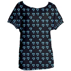 Aqua Pansies Women s Oversized Tee by snowwhitegirl