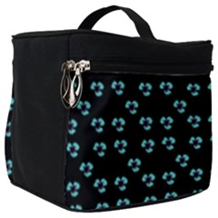 Aqua Pansies Make Up Travel Bag (big) by snowwhitegirl