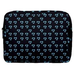 Aqua Pansies Make Up Pouch (large)