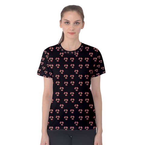 Red Pansies Women s Cotton Tee by snowwhitegirl