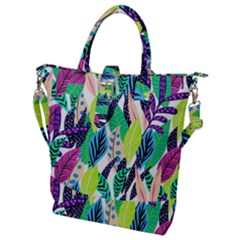 Leaves  Buckle Top Tote Bag by Sobalvarro