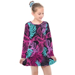 Leaves Kids  Long Sleeve Dress by Sobalvarro