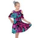 Leaves Kids  Shoulder Cutout Chiffon Dress View1