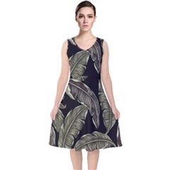 Jungle V-neck Midi Sleeveless Dress  by Sobalvarro