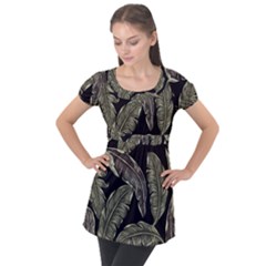 Jungle Puff Sleeve Tunic Top by Sobalvarro