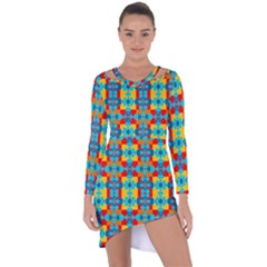 Pop Art  Asymmetric Cut-out Shift Dress by Sobalvarro