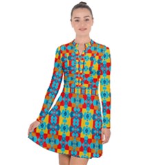 Pop Art  Long Sleeve Panel Dress by Sobalvarro