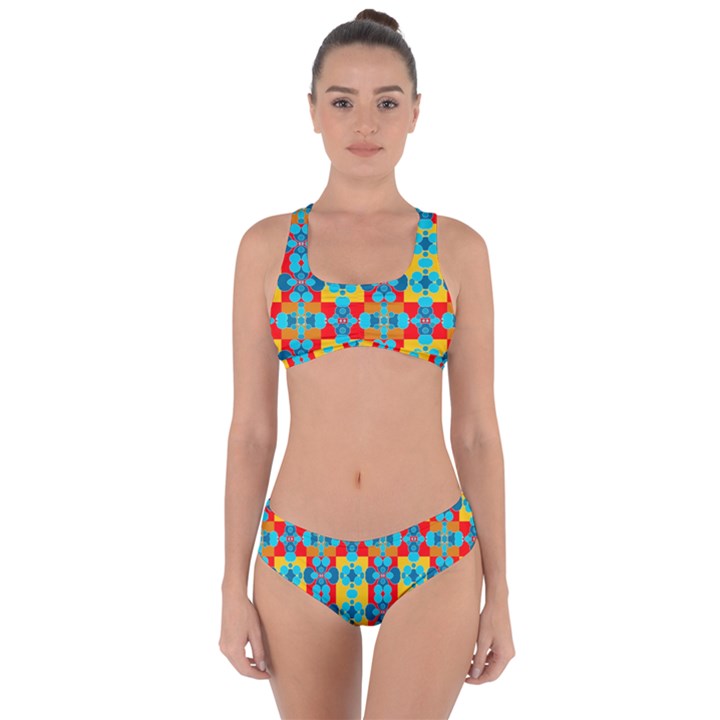 Pop Art  Criss Cross Bikini Set