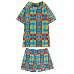 Pop Art  Kids  Swim Tee And Shorts Set by Sobalvarro