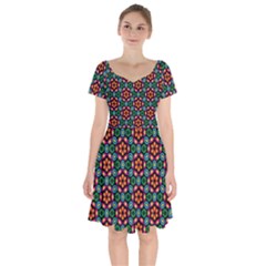 Pattern  Short Sleeve Bardot Dress by Sobalvarro