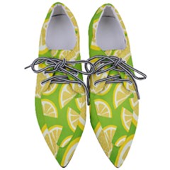 Lemon Fruit Healthy Fruits Food Women s Pointed Oxford Shoes by Wegoenart