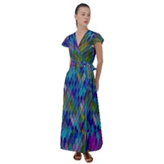 Background  Flutter Sleeve Maxi Dress by Sobalvarro