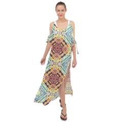 Pattern Maxi Chiffon Cover Up Dress by Sobalvarro