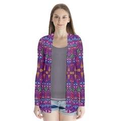 Kaleidoscope  Drape Collar Cardigan by Sobalvarro