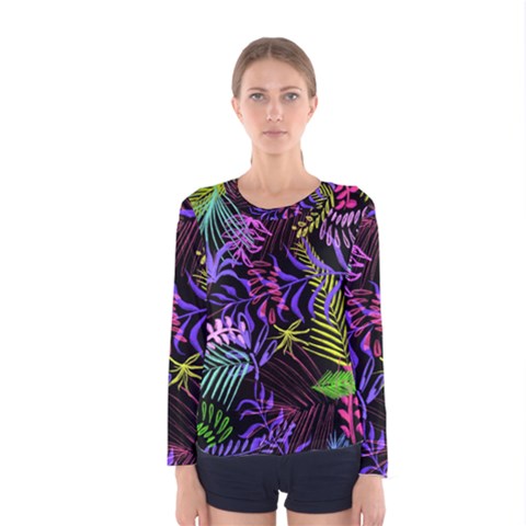 Leaves  Women s Long Sleeve Tee by Sobalvarro