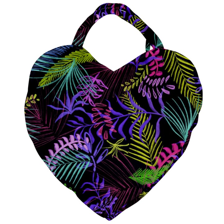 Leaves  Giant Heart Shaped Tote