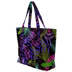 Leaves  Zip Up Canvas Bag by Sobalvarro