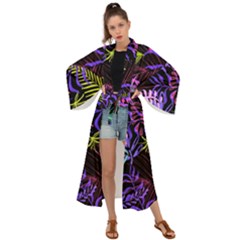 Leaves  Maxi Kimono by Sobalvarro