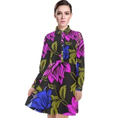 Botany  Long Sleeve Chiffon Shirt Dress by Sobalvarro