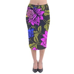 Botany  Velvet Midi Pencil Skirt