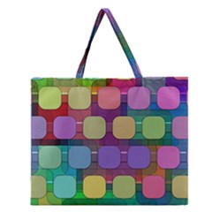 Pattern  Zipper Large Tote Bag by Sobalvarro