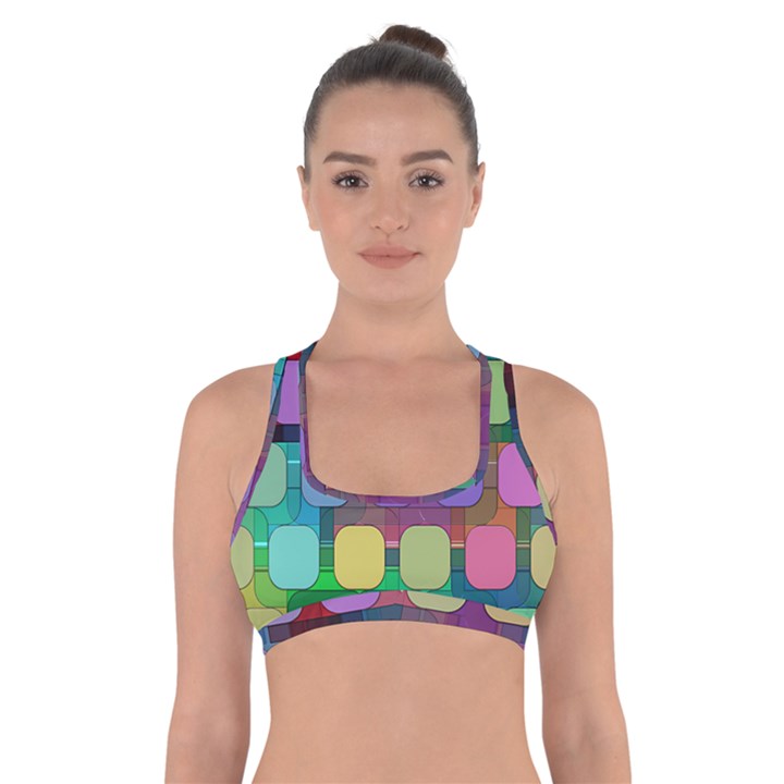 Pattern  Cross Back Sports Bra