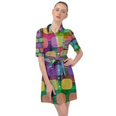 Pattern  Belted Shirt Dress by Sobalvarro