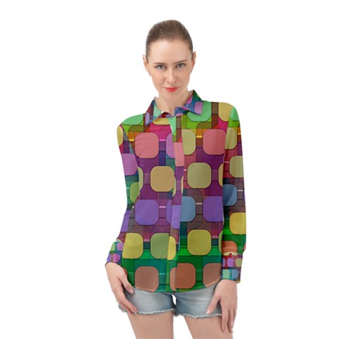 Pattern  Long Sleeve Chiffon Shirt by Sobalvarro