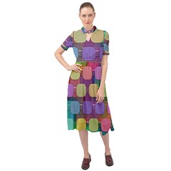 Pattern  Keyhole Neckline Chiffon Dress by Sobalvarro