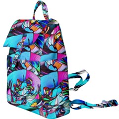 Abstract Flower Painting Buckle Everyday Backpack