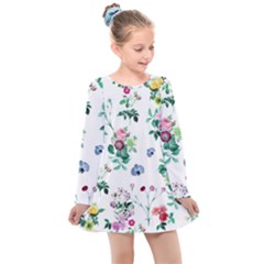 Leaves Kids  Long Sleeve Dress by Sobalvarro