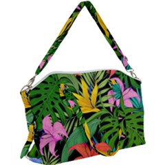 Tropical Greens Canvas Crossbody Bag by Sobalvarro