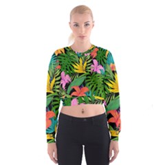 Tropical Greens Cropped Sweatshirt by Sobalvarro