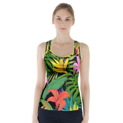 Tropical Greens Racer Back Sports Top by Sobalvarro