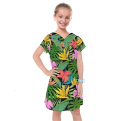 Tropical Greens Kids  Drop Waist Dress by Sobalvarro