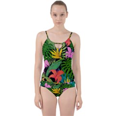 Tropical Greens Cut Out Top Tankini Set by Sobalvarro