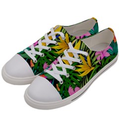 Tropical Greens Women s Low Top Canvas Sneakers by Sobalvarro